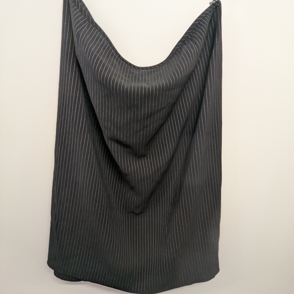Elegant Black Pinstripe Skirt